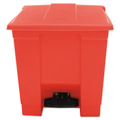 Rubbermaid® Commercial Indoor Utility Step-On Waste Container, 8 gal, Plastic, Red OrdermeInc OrdermeInc