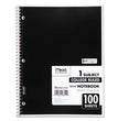 MEAD PRODUCTS Spiral Notebook, 3-Hole Punched, 1-Subject, Medium/College Rule, Randomly Assorted Cover Color, (100) 11 x 8 Sheets