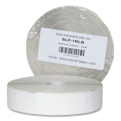 SEIKO INSTRUMENTS USA, INC. SLP-1RLB Bulk Address Labels, Requires SLP-TRAY650, 1.12" x 3.5", White, 1,000 Labels/Roll - OrdermeInc