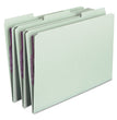 Smead™ Recycled Pressboard Fastener Folders, 1/3-Cut Tabs, Two SafeSHIELD Fasteners, 1" Expansion, Legal Size, Gray-Green, 25/Box OrdermeInc OrdermeInc