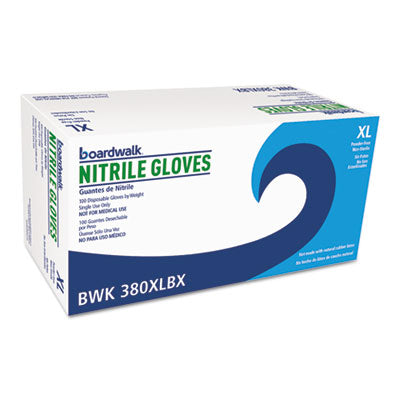 BOARDWALK Disposable General-Purpose Nitrile Gloves, X-Large, Blue, 4 mil, 1,000/Carton - OrdermeInc