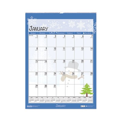 House of Doolittle™ Recycled Seasonal Wall Calendar, Illustrated Seasons Artwork, 12 x 16.5, 12-Month (Jan to Dec): 2024 OrdermeInc OrdermeInc