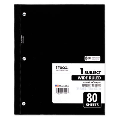 MEAD PRODUCTS Wireless Neatbook Notebook, 1-Subject, Wide/Legal Rule, Randomly Assorted Cover Color, (80) 10.5 x 8 Sheets - OrdermeInc
