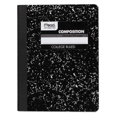 MEAD PRODUCTS Square Deal Composition Book, Medium/College Rule, Black Cover, (100) 9.75 x 7.5 Sheets - OrdermeInc