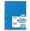 Mead® Spiral Notebook, 3-Hole Punched, 1-Subject, Wide/Legal Rule, Randomly Assorted Cover Color, (100) 10.5 x 7.5 Sheets - OrdermeInc