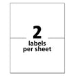 AVERY PRODUCTS CORPORATION White Shipping Labels-Bulk Packs, Inkjet/Laser Printers, 5.5 x 8.5, White, 2/Sheet, 250 Sheets/Box