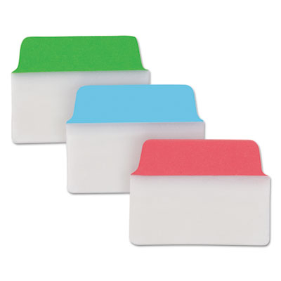 Ultra Tabs Repositionable Tabs, Standard: 2" x 1.5", 1/5-Cut, Assorted Colors (Blue, Green and Red), 48/Pack OrdermeInc OrdermeInc