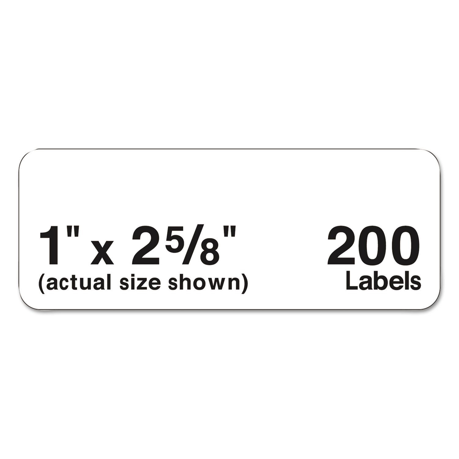 Mini-Sheets Mailing Labels, Inkjet/Laser Printers, 1 x 2.63, White, 8/Sheet, 25 Sheets/Pack OrdermeInc OrdermeInc