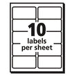 AVERY PRODUCTS CORPORATION Shipping Labels w/ TrueBlock Technology, Inkjet Printers, 2 x 4, White, 10/Sheet, 50 Sheets/Box
