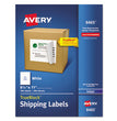 AVERY PRODUCTS CORPORATION Shipping Labels with TrueBlock Technology, Inkjet Printers, 8.5 x 11, White, 100/Box