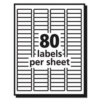 Matte Clear Easy Peel Mailing Labels w/ Sure Feed Technology, Laser Printers, 0.5 x 1.75, Clear, 80/Sheet, 25 Sheets/Box OrdermeInc OrdermeInc