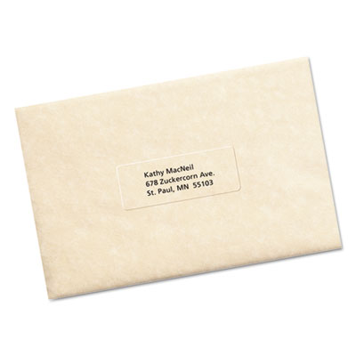 Matte Clear Easy Peel Mailing Labels w/ Sure Feed Technology, Inkjet Printers, 1 x 2.63, Clear, 30/Sheet, 25 Sheets/Pack OrdermeInc OrdermeInc