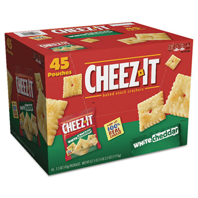 Sunshine® Cheez-it Crackers, 1.5 oz Bag, White Cheddar, 45/Carton - OrdermeInc