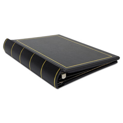 Looseleaf Corporation Minute Book, 1-Subject, Unruled, Black/Gold Cover, (250) 11 x 8.5 Sheets OrdermeInc OrdermeInc