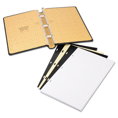 Looseleaf Corporation Minute Book, 1-Subject, Unruled, Black/Gold Cover, (250) 14 x 8.5 Sheets OrdermeInc OrdermeInc