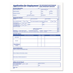 TOPS BUSINESS FORMS Comprehensive Employee Application Form, One-Part (No Copies), 17 x 11, 25 Forms Total - OrdermeInc