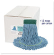 Super Loop Wet Mop Head, Cotton/Synthetic Fiber, 5" Headband, Medium Size, Blue, 12/Carton OrdermeInc OrdermeInc