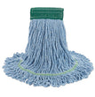 Super Loop Wet Mop Head, Cotton/Synthetic Fiber, 5" Headband, Medium Size, Blue, 12/Carton OrdermeInc OrdermeInc