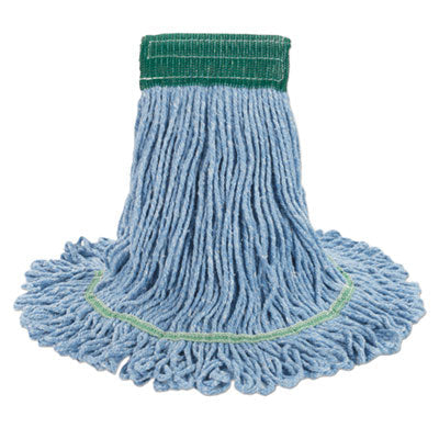 Super Loop Wet Mop Head, Cotton/Synthetic Fiber, 5" Headband, Medium Size, Blue, 12/Carton OrdermeInc OrdermeInc