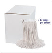 Premium Cut-End Wet Mop Heads, Cotton, 24oz, White, 12/Carton OrdermeInc OrdermeInc