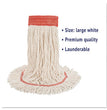 Super Loop Wet Mop Head, Cotton/Synthetic Fiber, 5" Headband, Large Size, White OrdermeInc OrdermeInc