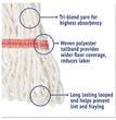 Super Loop Wet Mop Head, Cotton/Synthetic Fiber, 5" Headband, Large Size, White, 12/Carton OrdermeInc OrdermeInc