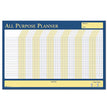 House of Doolittle™ 100% Recycled All-Purpose/Vacation Planner, 36 x 24, White/Blue/Yellow Surface OrdermeInc OrdermeInc