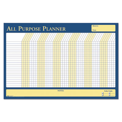 House of Doolittle™ 100% Recycled All-Purpose/Vacation Planner, 36 x 24, White/Blue/Yellow Surface OrdermeInc OrdermeInc