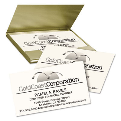 AVERY PRODUCTS CORPORATION Clean Edge Business Cards, Laser, 2 x 3.5, Ivory, 200 Cards, 10 Cards/Sheet, 20 Sheets/Pack
