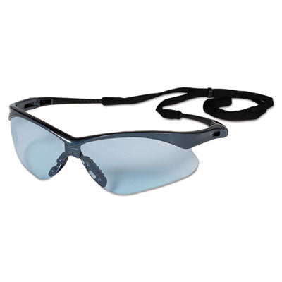 KleenGuard™ V30 Nemesis Safety Glasses, Blue Frame, Light Blue Uncoated Lens, 12/Box - OrdermeInc