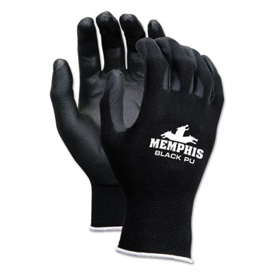 Economy PU Coated Work Gloves, Black, Small, Dozen OrdermeInc OrdermeInc
