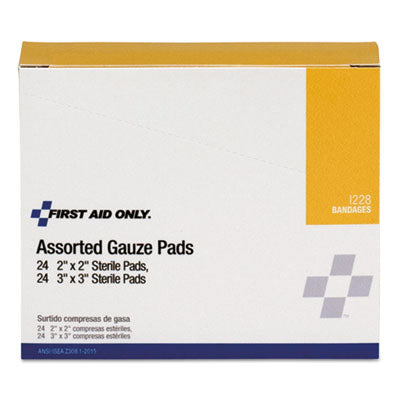 Gauze Pads, Sterile, Assorted, 2 x 2; 3 x 3, 48/Box OrdermeInc OrdermeInc