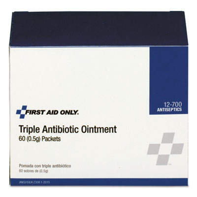 FIRST AID ONLY, INC. Triple Antibiotic Ointment, 0.5 g Packet, 60/Box - OrdermeInc