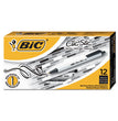 BIC CORP. Clic Stic Ballpoint Pen Value Pack, Retractable, Medium 1 mm, Black Ink, White Barrel, 24/Pack