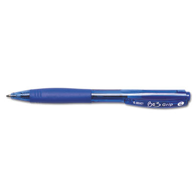 BIC CORP. BU3 Ballpoint Pen, Retractable, Bold 1 mm, Blue Ink, Translucent Blue/Blue Barrel, Dozen