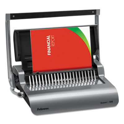 Quasar 500 Manual Comb Binding System, 500 Sheets, 18.13 x 15.38 x 5.13, Metallic Gray OrdermeInc OrdermeInc