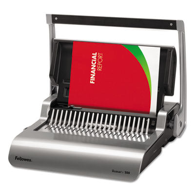 Quasar 500 Manual Comb Binding System, 500 Sheets, 18.13 x 15.38 x 5.13, Metallic Gray OrdermeInc OrdermeInc