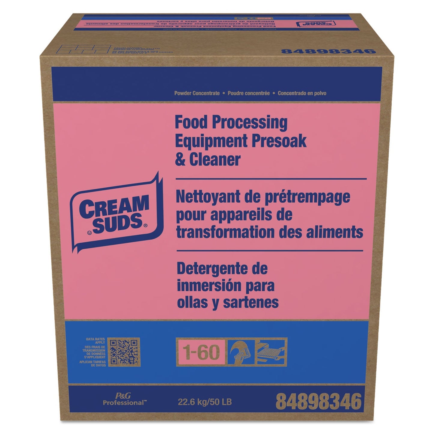 Manual Pot and Pan Presoak and Detergent with Phosphate, Baby Powder Scent, Powder, 50 lb Box - OrderMe