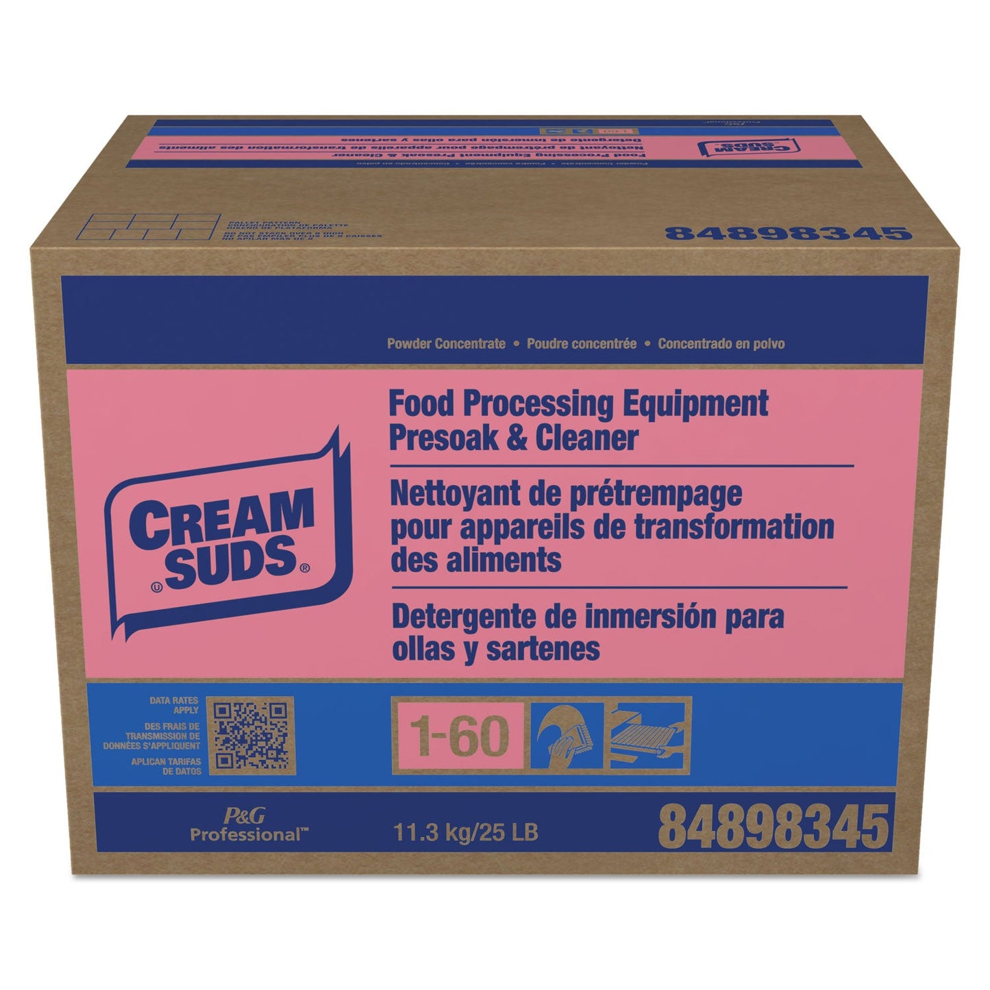 Manual Pot and Pan Presoak and Detergent with Phosphate, Baby Powder Scent, Powder, 25 lb Box - OrderMe