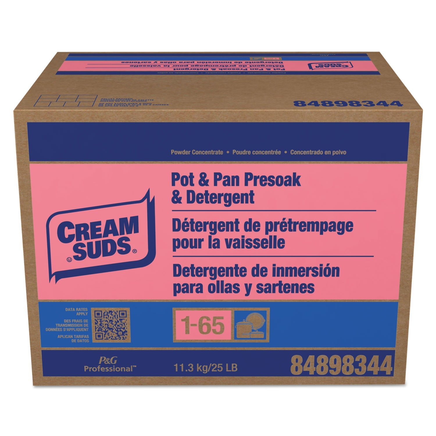 Manual Pot and Pan Presoak and Detergent without Phosphate, Baby Powder Scent, Powder, 25 lb Box - OrderMe