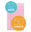 TOPS™ Prism + Colored Writing Pads, Narrow Rule, 50 Pastel Pink 5 x 8 Sheets, 12/Pack OrdermeInc OrdermeInc