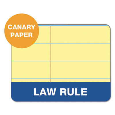 TOPS™ Double Docket Ruled Pads, Pitman Rule Variation (Offset Dividing Line - 3" Left), 100 Canary 8.5 x 11.75 Sheets, 6/Pack OrdermeInc OrdermeInc