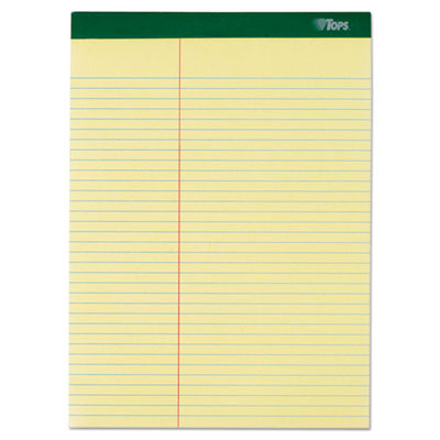 TOPS™ Double Docket Ruled Pads, Pitman Rule Variation (Offset Dividing Line - 3" Left), 100 Canary 8.5 x 11.75 Sheets, 6/Pack OrdermeInc OrdermeInc