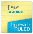 Docket Gold Ruled Perforated Pads, Wide/Legal Rule, 50 Canary-Yellow 8.5 x 14 Sheets, 12/Pack OrdermeInc OrdermeInc