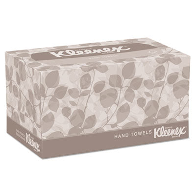 Kleenex® Hand Towels, POP-UP Box, Cloth, 1-Ply, 9 x 10.5, Unscented, White, 120/Box, 18 Boxes/Carton - OrdermeInc