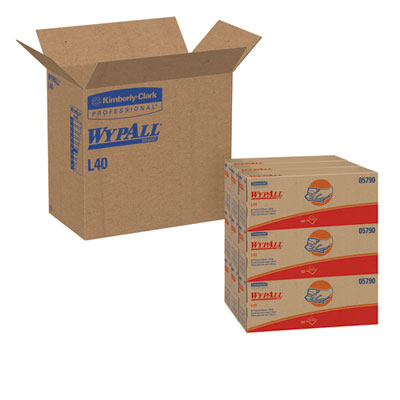 WypAll® L40 Towels, POP-UP Box, 16.4 x 9.8, White, 100/Box, 9 Boxes/Carton - OrdermeInc