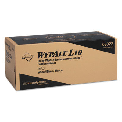 WypAll® L10 Towels POP-UP Box, 1-Ply, 12 x 10.25, White, 125/Box, 18 Boxes/Carton - OrdermeInc