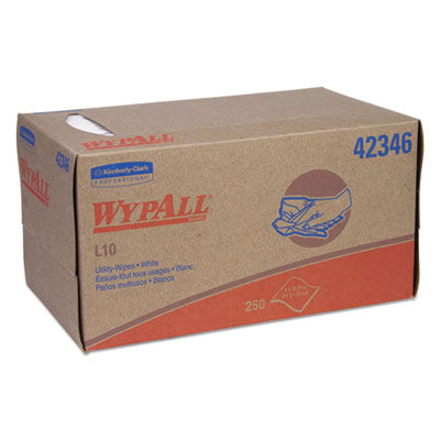 WypAll® L10 Towels, POP-UP Box, 1-Ply, 10.25 x 9, White, 250/Box, 24 Boxes/Carton - OrdermeInc
