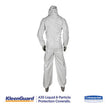 KleenGuard™ A35 Liquid and Particle Protection Coveralls, Zipper Front, Hooded, Elastic Wrists and Ankles, X-Large, White, 25/Carton - OrdermeInc