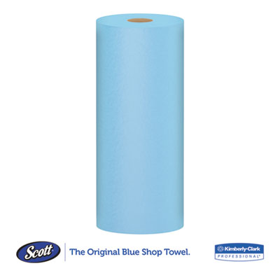 Scott® Shop Towels, Standard Roll, 1-Ply, 9.4 x 11, Blue, 55/Roll, 30 Rolls/Carton - OrdermeInc